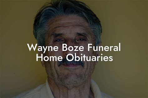 wayne boze funeral home